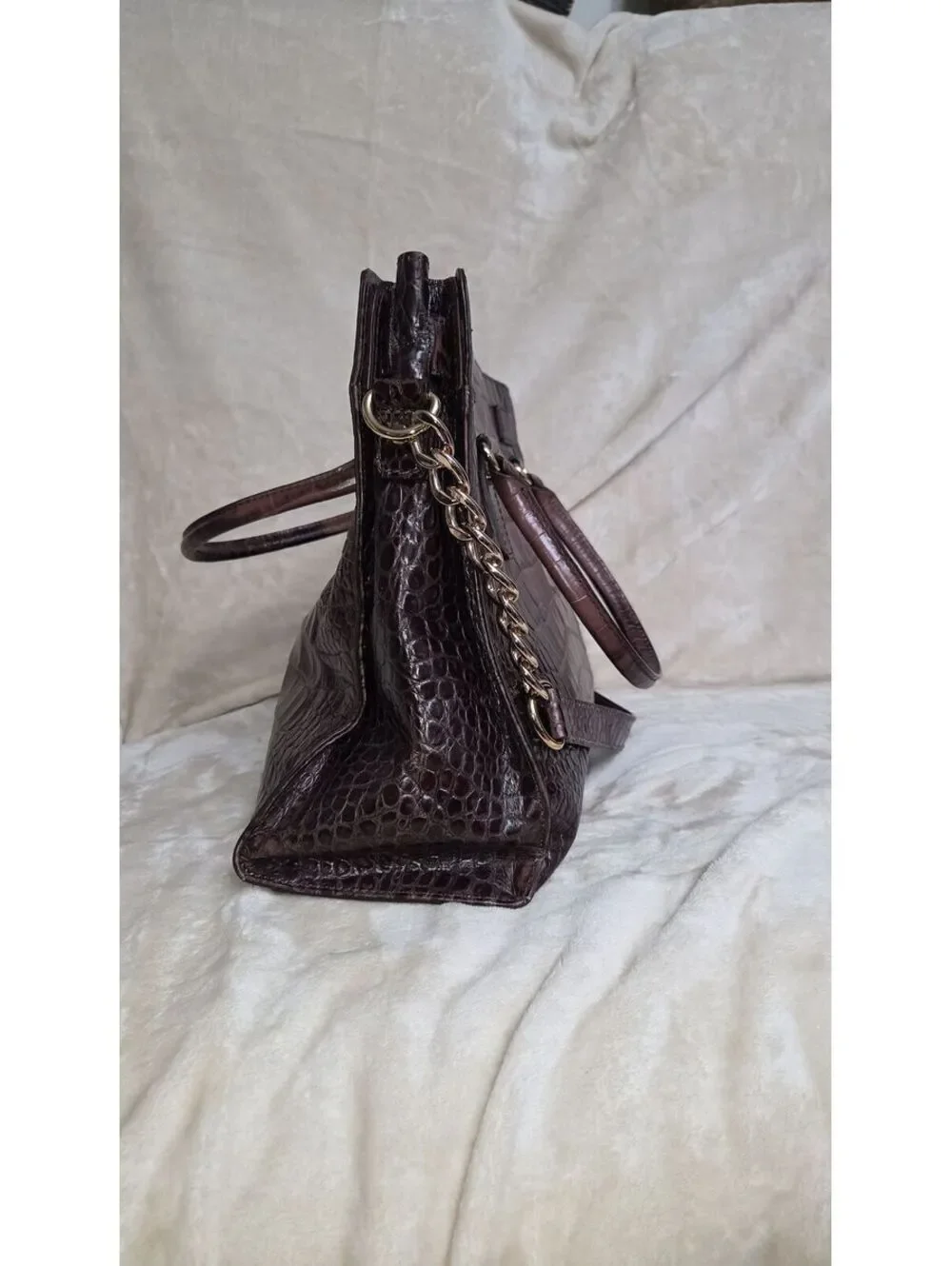 16. Michael Kors Hamilton Crocodile Embossed Tote Bag